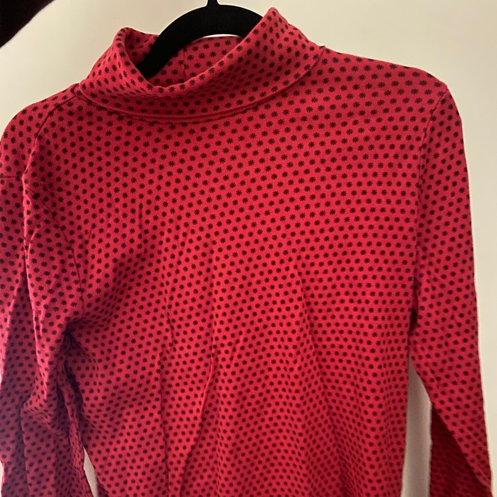 Red turtle neck